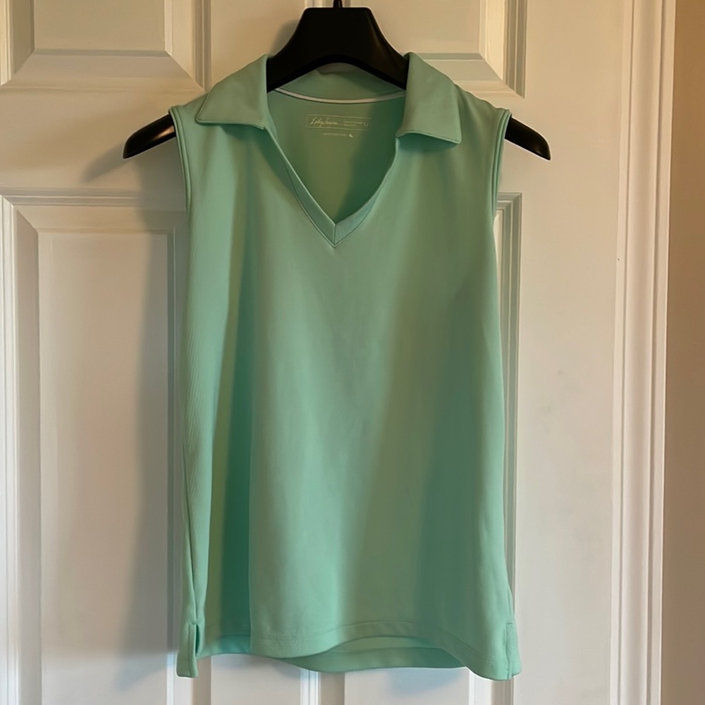 Light aqua athletic sleeveless shirt